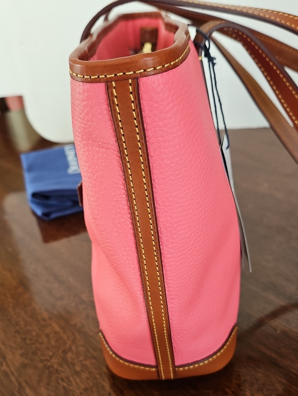 🌺 BIG WEEKEND SALE Dooney & Bourke Bubble Gum Charleston Pebble Leather Shopper - Picture 14 of 16